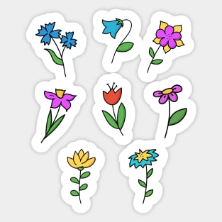 Hand Drawn Flowers clipart Sticker